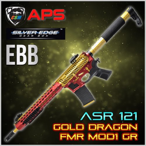 [APS] EBB Gold Dragon FMR MOD1 GR / ASR121 (풀메탈 블로우백 전동건 키모드레일)