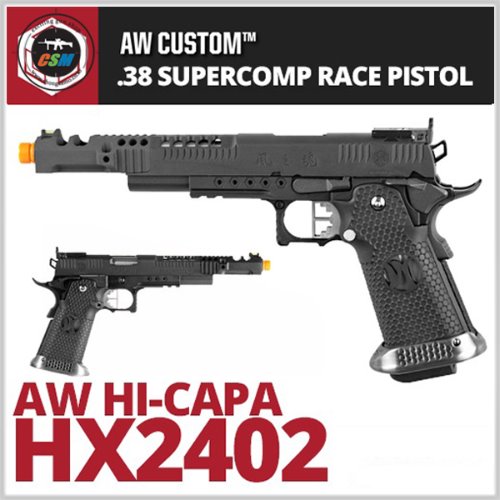 [AW Custom] WE Hi-Capa .38 SUPERCOMP RACE PISTOL / HX2402 + 사은품패키지 (풀메탈 하이카파)