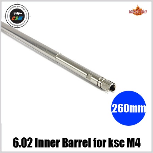 [Maple Leaf]  6.02 Inner Barrel for KSC M4/MASADA - 260mm (이너바렐 정밀바렐)