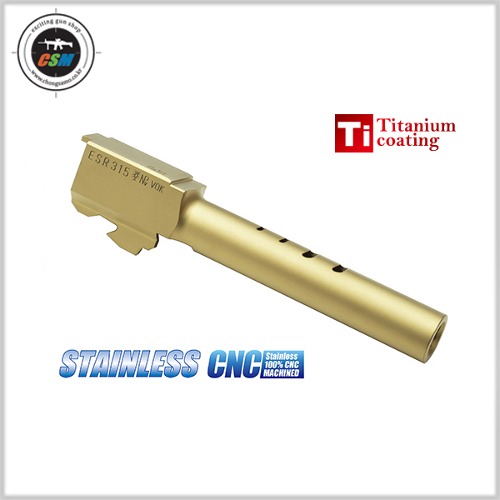 [가더] Stainless Outer Barrel for MARUI G18C (Titanium Gold) (글록18C 스테인레스 아웃바렐 티타늄골드)