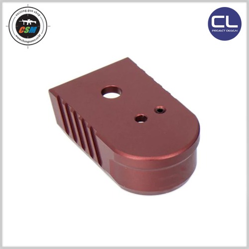 [CL Project] 7075 Aircraft Aluminum CNC Magazine Base Pad for ASG KJ CZ Shadow2 (쉐도우2 탄창 베이스 레드) - Red