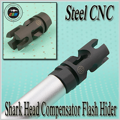 [- 역] Shark Head Compensator Flash Hider / Steel CNC