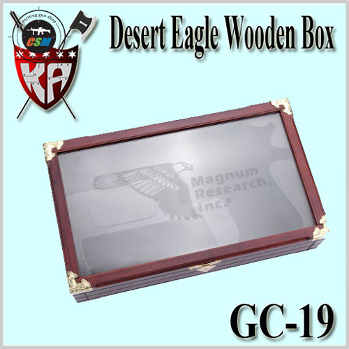 Desert Eagle Wooden Box With Glass
