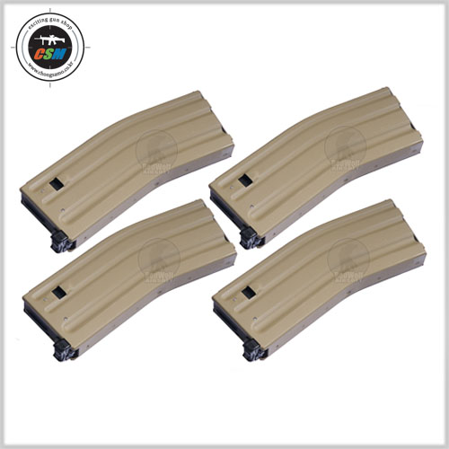 MAG 160rd Magazine for Systema PTW M4 / M16 Series (4 Pack)-DE