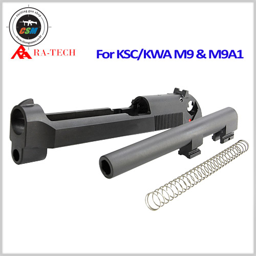 [라텍] RA-TECH CNC Steel metal slide &amp; Outer barrel for  KSC M9