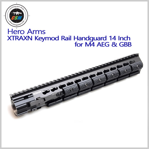[Hero Arms] XTRAXN Keymod Rail Handguard 14 Inch for M4 AEG &amp; GBB