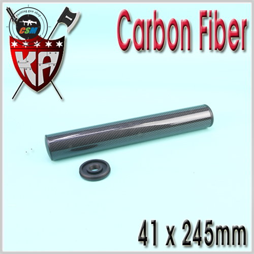[+- 정역] Carbon Fiber Silencer 41 x 245 mm