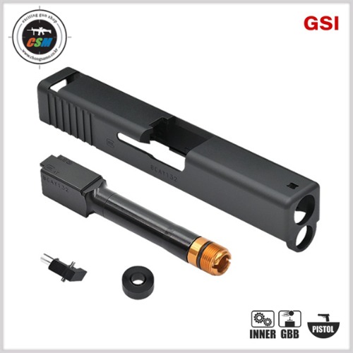 [GSI] Non Tilting Metal Slide Set for Marui Glock19 Gen3 (마루이 글록19 젠3 논틸팅바렐 메탈슬라이드)