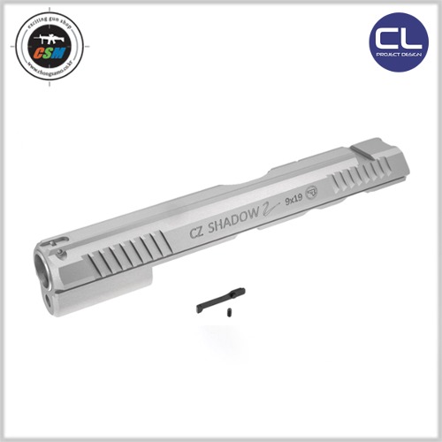 [CL Project] 7075 Aluminum CNC Slide ASG Licensed for KJ Shadow2 - SV (쉐도우2 알루미늄 슬라이드 실버)